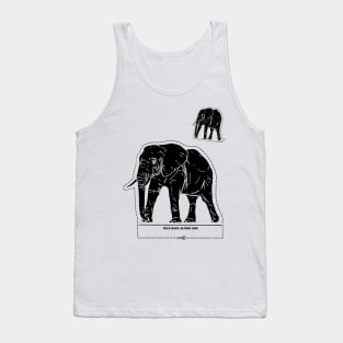 Elephant Paper Cutouts Tank Top